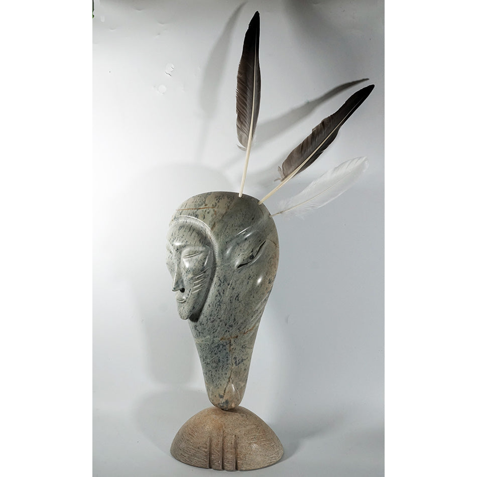 Inuit Sculpture David Ruben Piktouqun Nesik Sila Mask