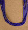 Kewa Santo Domingo Pueblo Deanna Tenorio Five Strand Lapis Lazuli Necklace