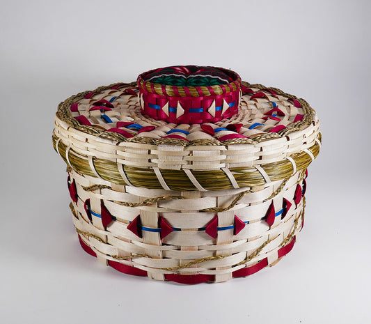 Debby Nicholas Passamaquoddy Sewing Basket Wabanaki