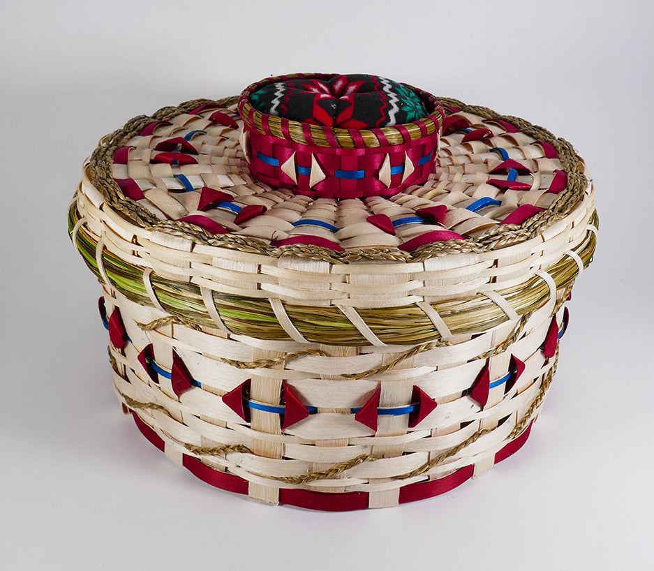 Debby Nicholas Passamaquoddy Sewing Basket Wabanaki