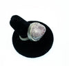 Native American Argentium Silver Lepidolite Decontie & Brown Ring (Wabanaki)