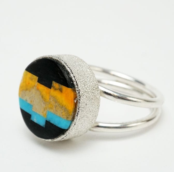 Decontie-Brown bumblebee jasper ring