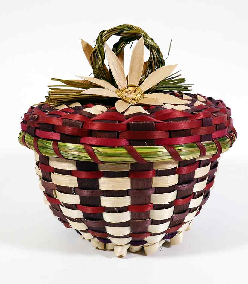 Pasamaquoddy Dolly Barnes Flower Basket Wabanaki