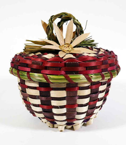 Pasamaquoddy Dolly Barnes Flower Basket Wabanaki
