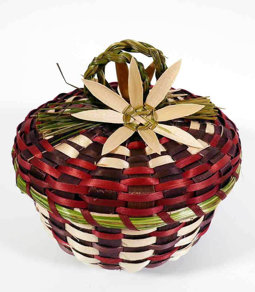 Pasamaquoddy Dolly Barnes Flower Basket Wabanaki