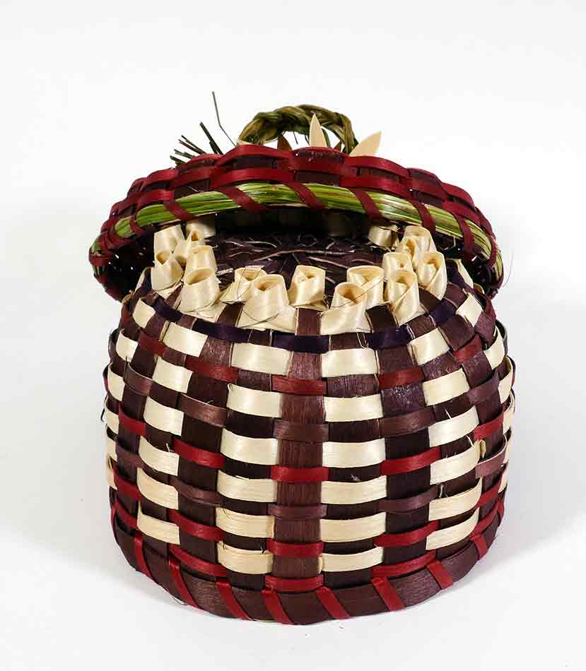 Pasamaquoddy Dolly Barnes Flower Basket Wabanaki