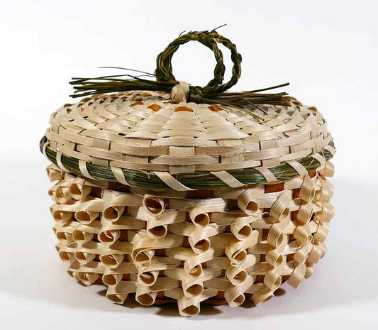 Pasamaquoddy Dolly Barnes Curl Basket Wabanaki