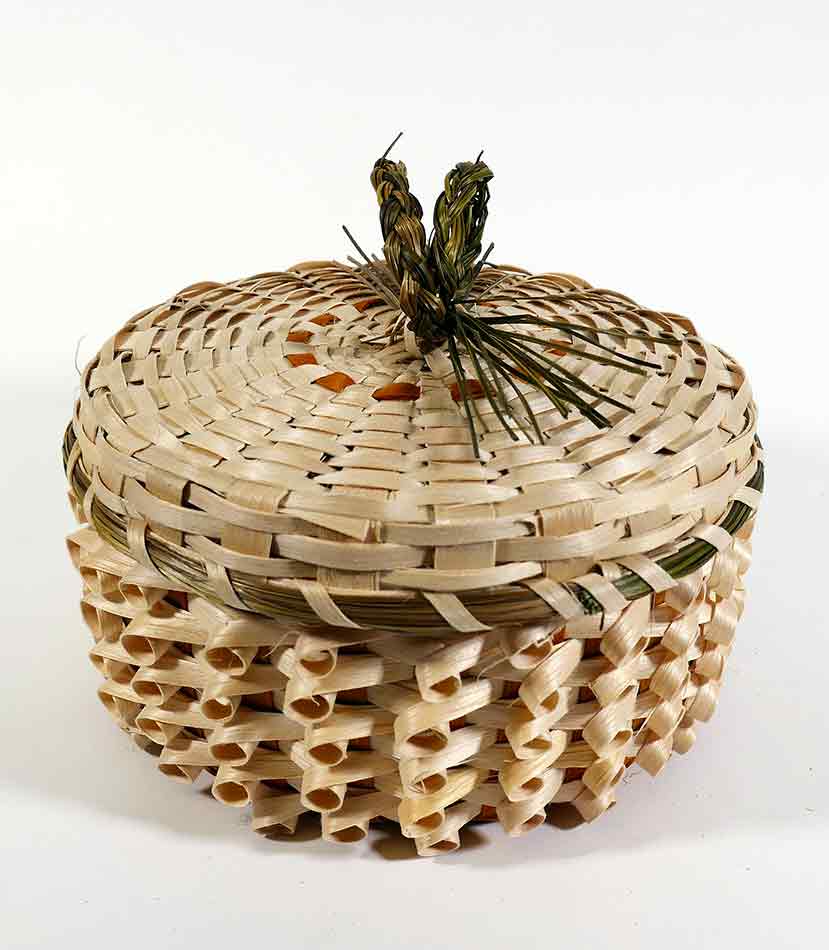 Pasamaquoddy Dolly Barnes Curl Basket Wabanaki