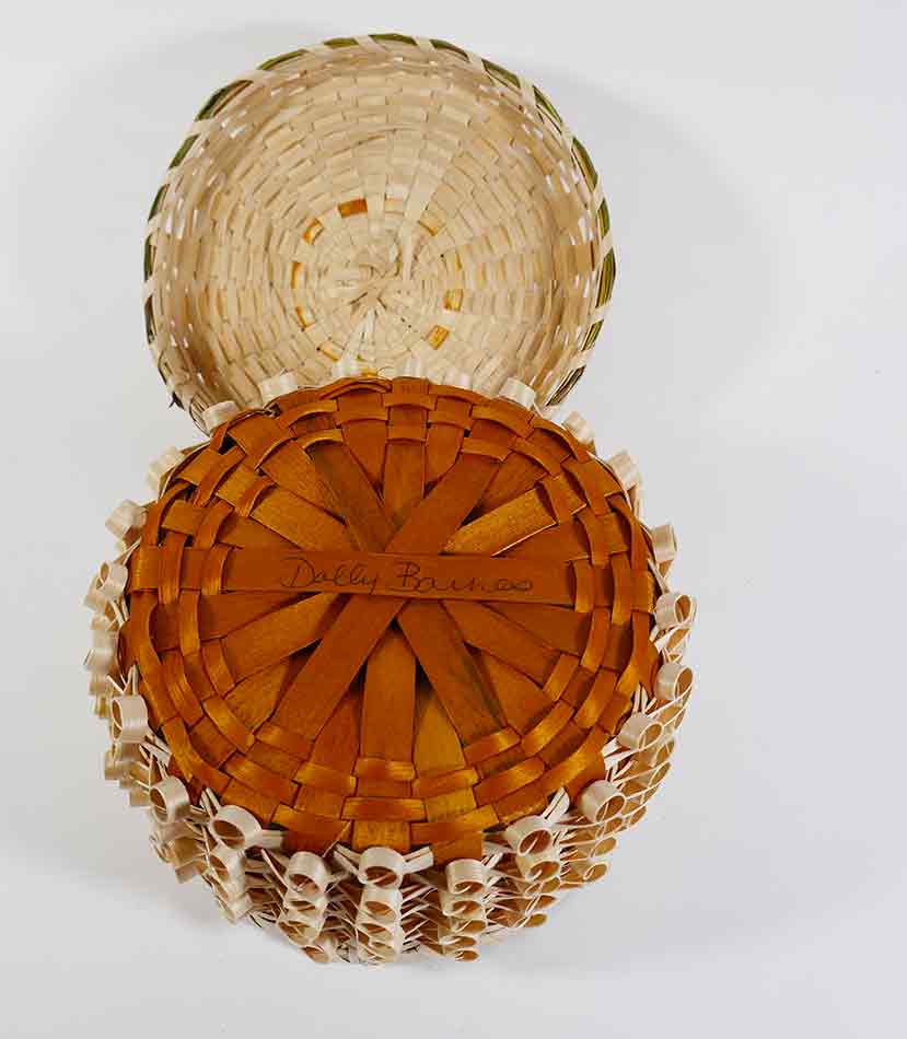 Pasamaquoddy Dolly Barnes Curl Basket Wabanaki