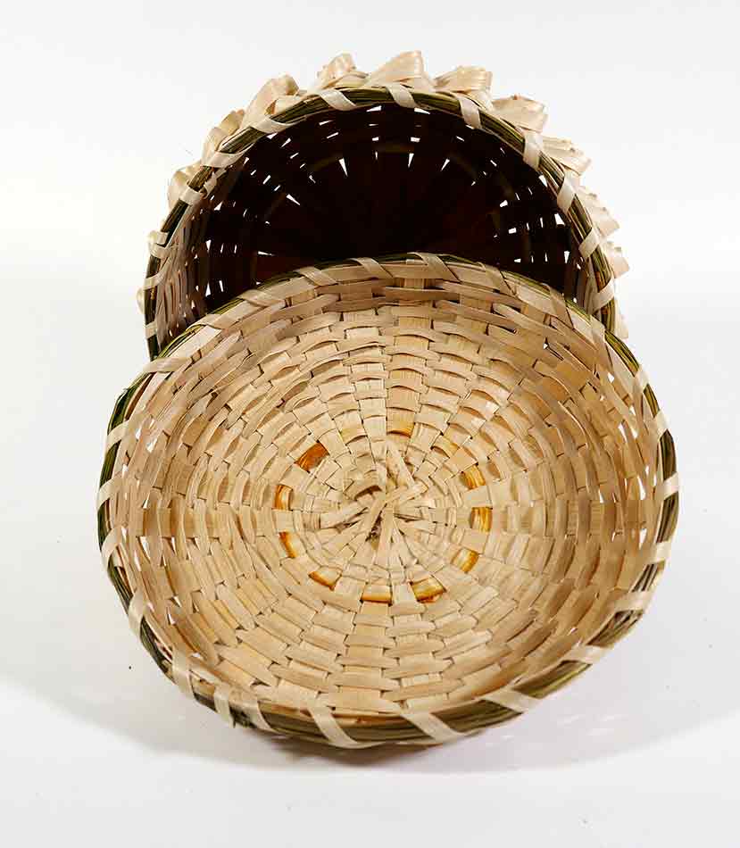 Pasamaquoddy Dolly Barnes Curl Basket Wabanaki