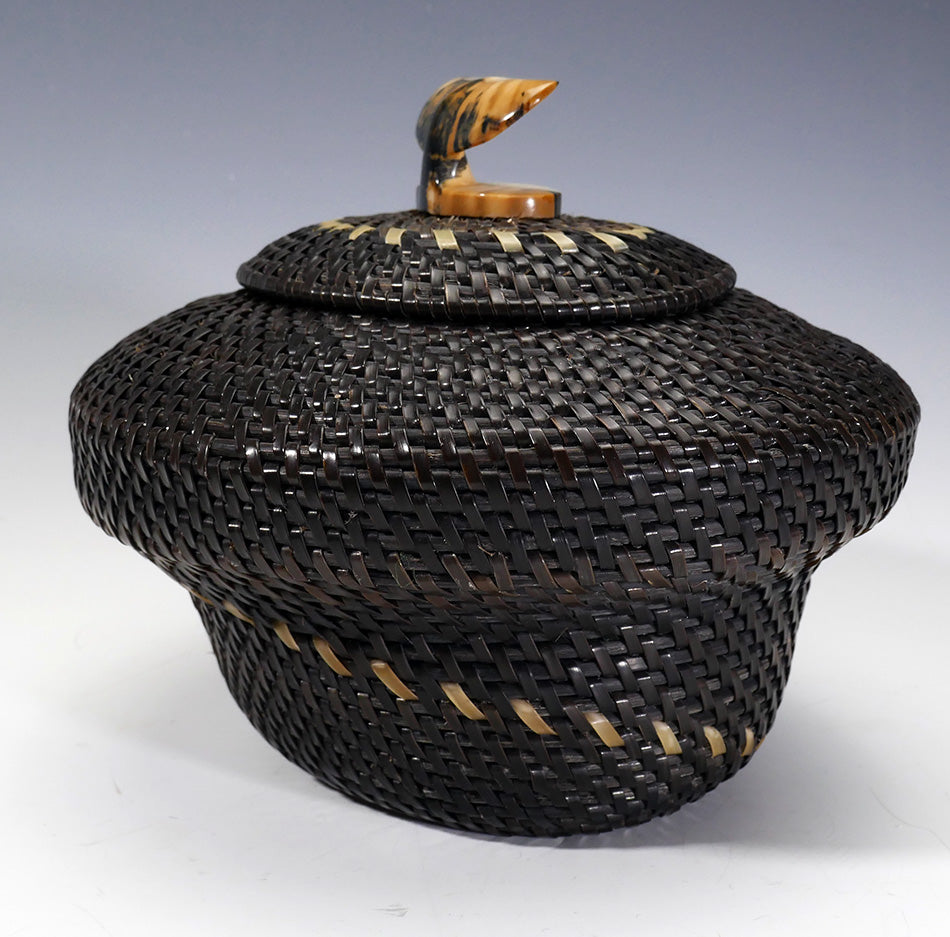 Alaskan Art Don Johnston Oval Baleen Basket