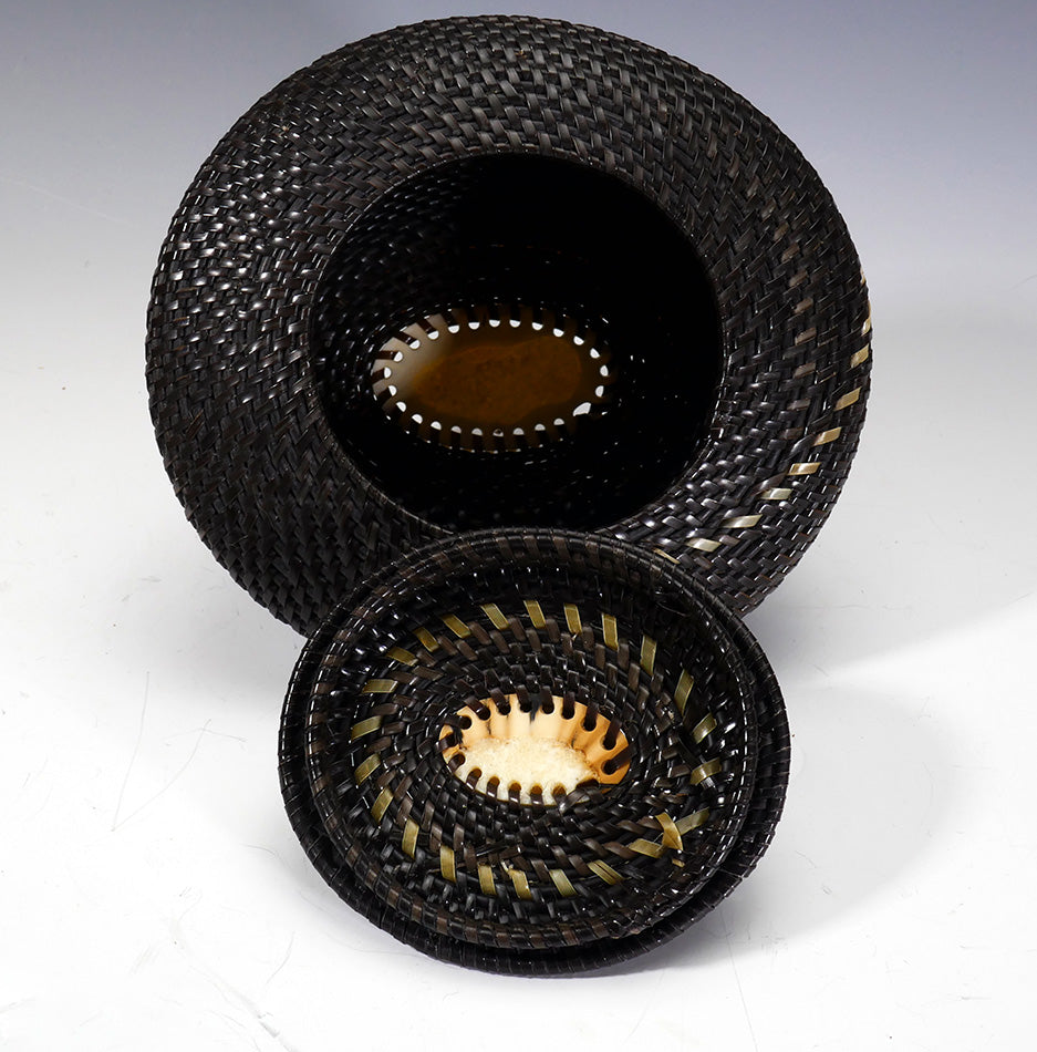 Alaskan Art Don Johnston Oval Baleen Basket