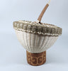 Eric Otter Bacon Passamaquoddy Ash Sweetgrass and Birch Bark Acorn Basket