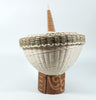 Eric Otter Bacon Passamaquoddy Ash Sweetgrass and Birch Bark Acorn Basket