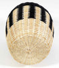 Eric Otter Bacon Passamaquoddy Ash Sweetgrass Black and White Basket Wabanaki