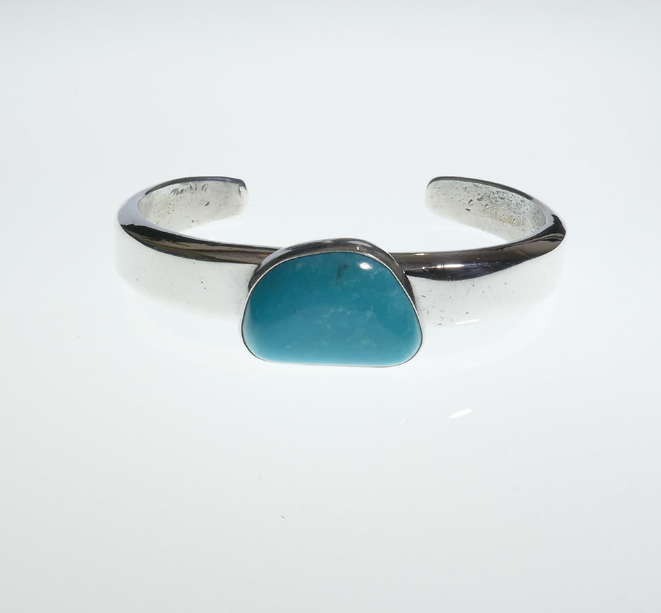 Navajo Jewelry Sterling Silver Turquoise Bracelet Franklin Crowther