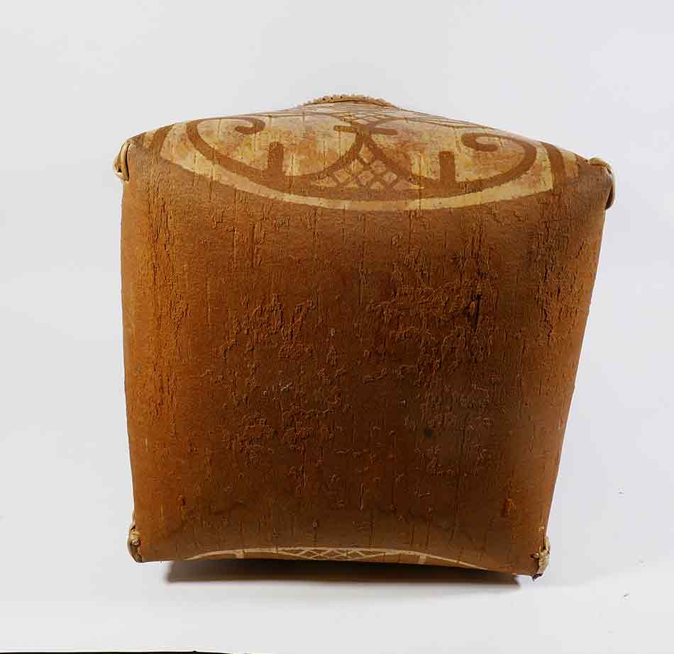 Gabriel Frey Passamaquoddy Etched Birch Bark Baskets Wabanaki Double Curve