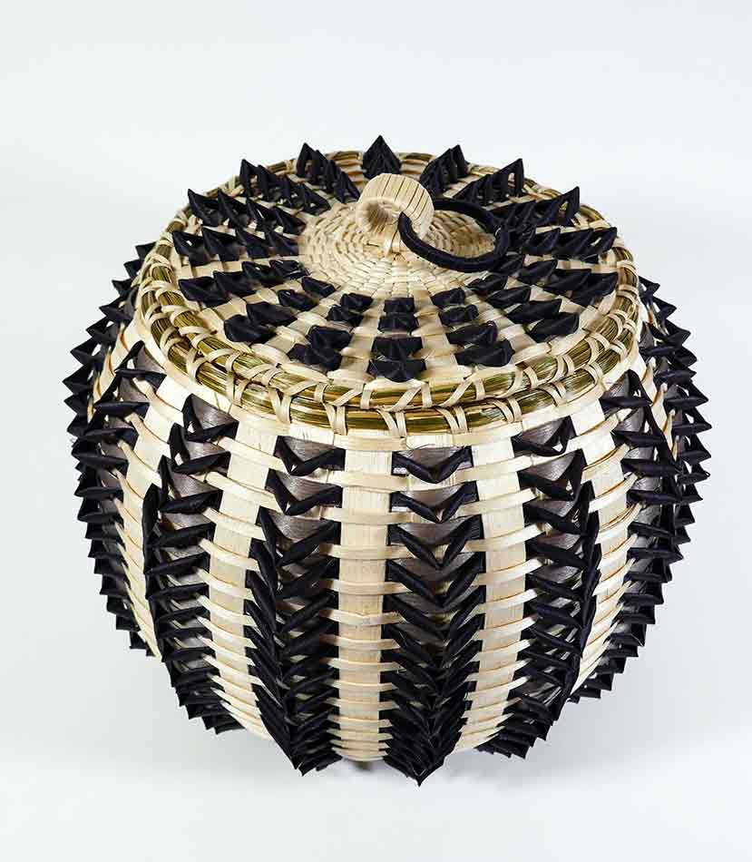Gal Frey Stunningl Passamaquoddy Point Basket Wabanaki