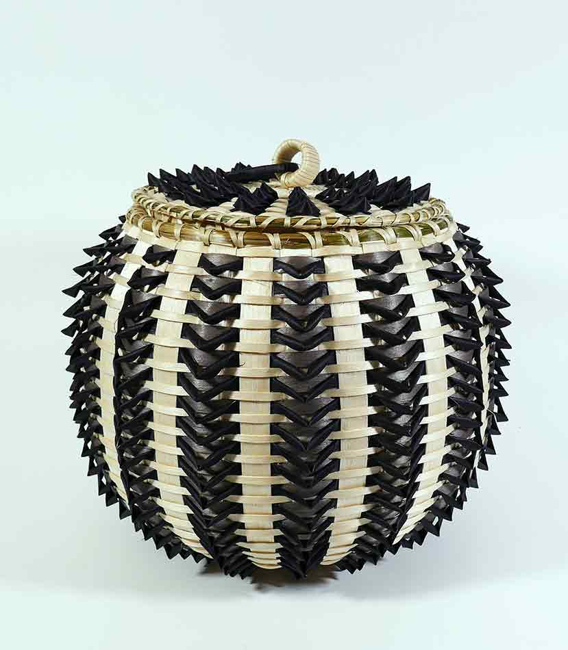 Gal Frey Stunningl Passamaquoddy Point Basket Wabanaki