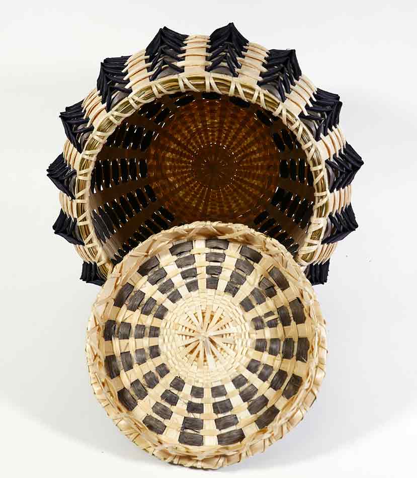 Gal Frey Stunningl Passamaquoddy Point Basket Wabanaki