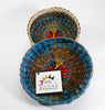 Gal Frey Round Colorful Passamaquoddy Basket Wabanaki