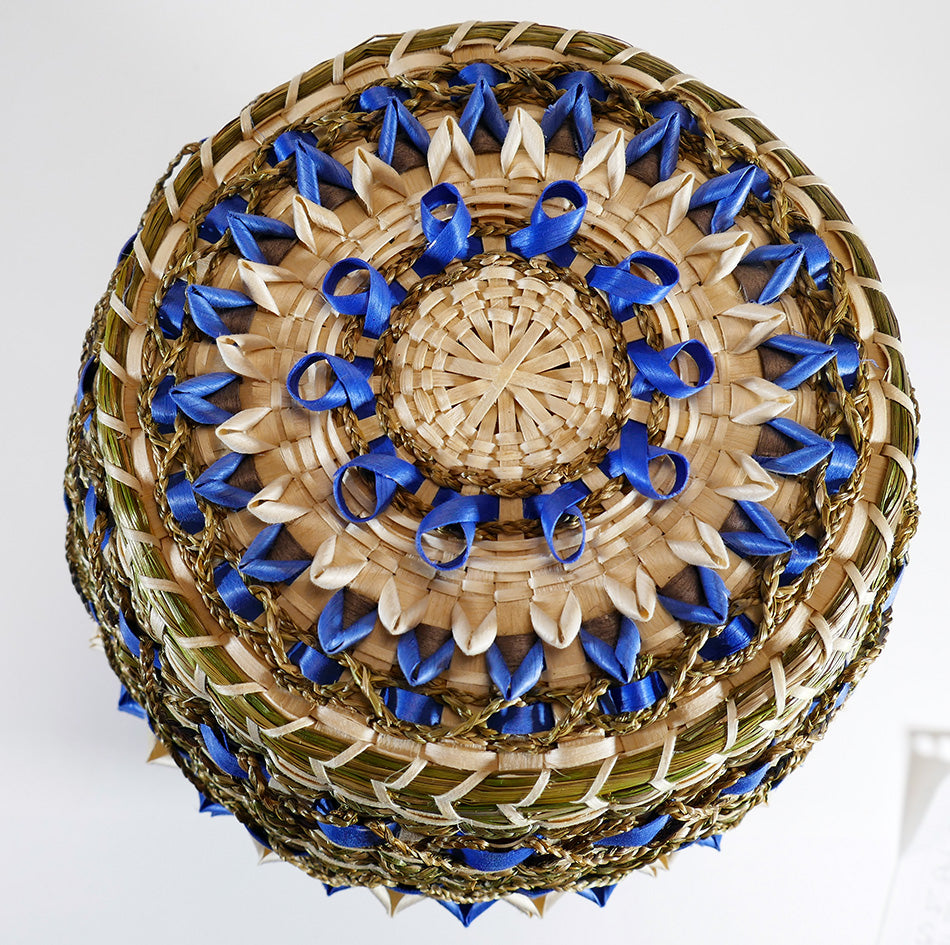 Gal Frey Tall Passamaquoddy Point Basket Wabanaki