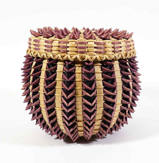 Wabanaki Penobscot Ganessa Bryant Frey Black Ash and Sweetgrass Point Basket