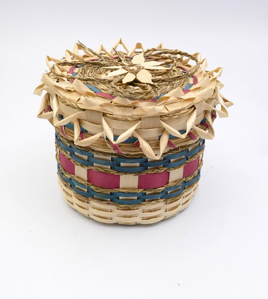 Geo Neptune Passamaquoddy Flower Basket Wabanaki