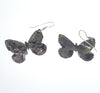Native American Jewelry Sterling Silver Stamped Butterfly Earrings Geri Arviso