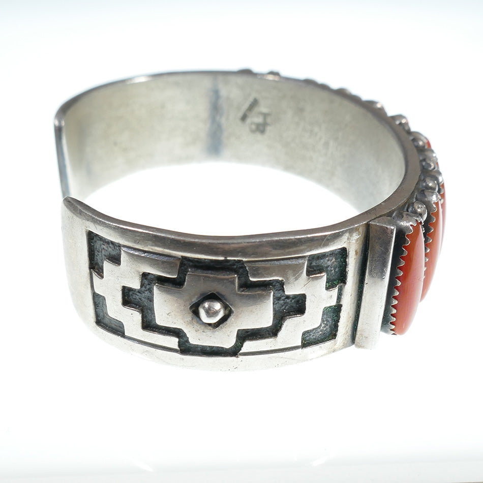 Bracelet Navajo Vintage En Argent Massif 925 Sterling - Signé H - Occasion