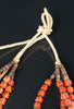 Harvey Abeyta Six Strand Coral Pen Shell Necklace