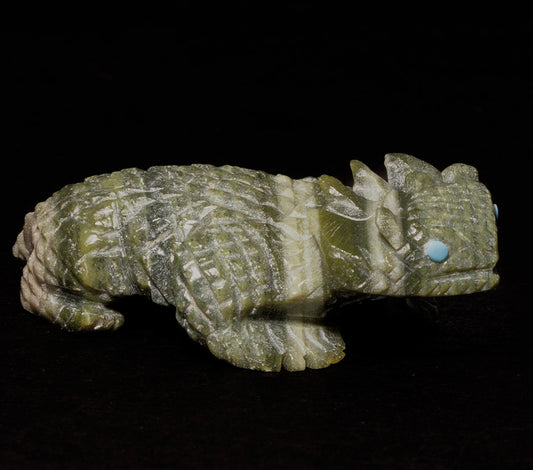 Green Banded Ricolite Horned Toad Sedrick Banteah Zuni