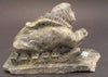 Boy On Sled Hand Carved Sculpture 8 Inch Fine Detail And Dynamic Composition