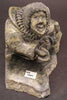 Boy On Sled Hand Carved Sculpture 8 Inch Fine Detail And Dynamic Composition