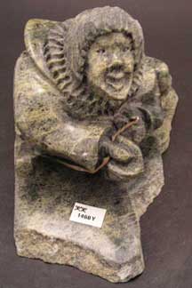 Boy On Sled Hand Carved Sculpture 8 Inch Fine Detail And Dynamic Composition