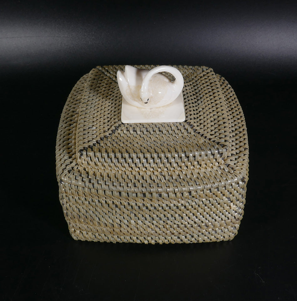 Inupiaq Eskimo/Inuit Pt. Hope White Baleen Basket Andrew Tooyak Sr.
