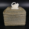 Inupiaq Eskimo/Inuit Pt. Hope White Baleen Basket Andrew Tooyak Sr.