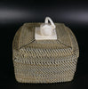 Inupiaq Eskimo/Inuit Pt. Hope White Baleen Basket Andrew Tooyak Sr.