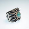Jacob D. Morgan Sterling Silver Ring with Carico Lake Turquoise Navajo Jewelry