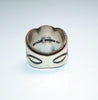 Jacob D. Morgan Sterling Silver Ring with Carico Lake Turquoise Navajo Jewelry