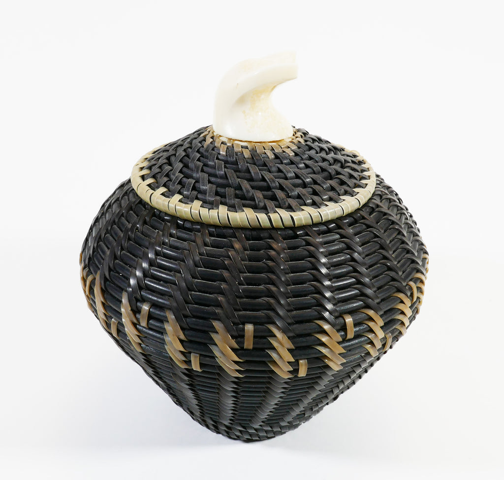 James Omnik Baleen Basket Inupiaq Inuit/Eskimo Art