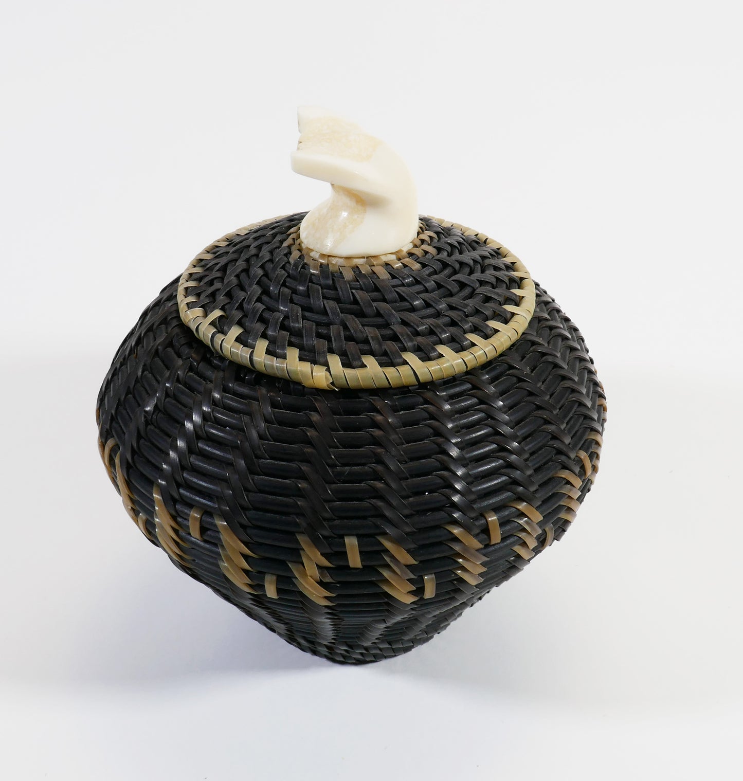 James Omnik Baleen Basket Inupiaq Inuit/Eskimo Art