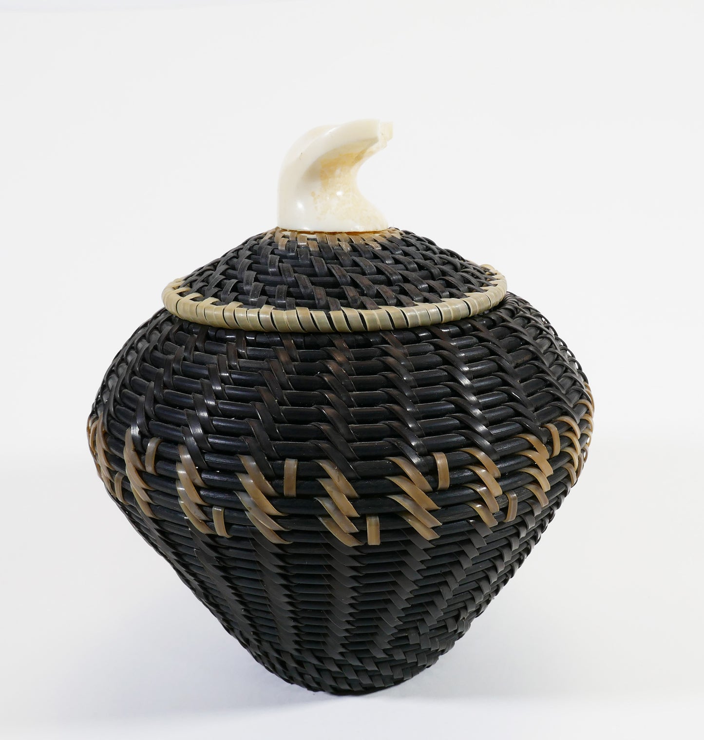 James Omnik Baleen Basket Inupiaq Inuit/Eskimo Art