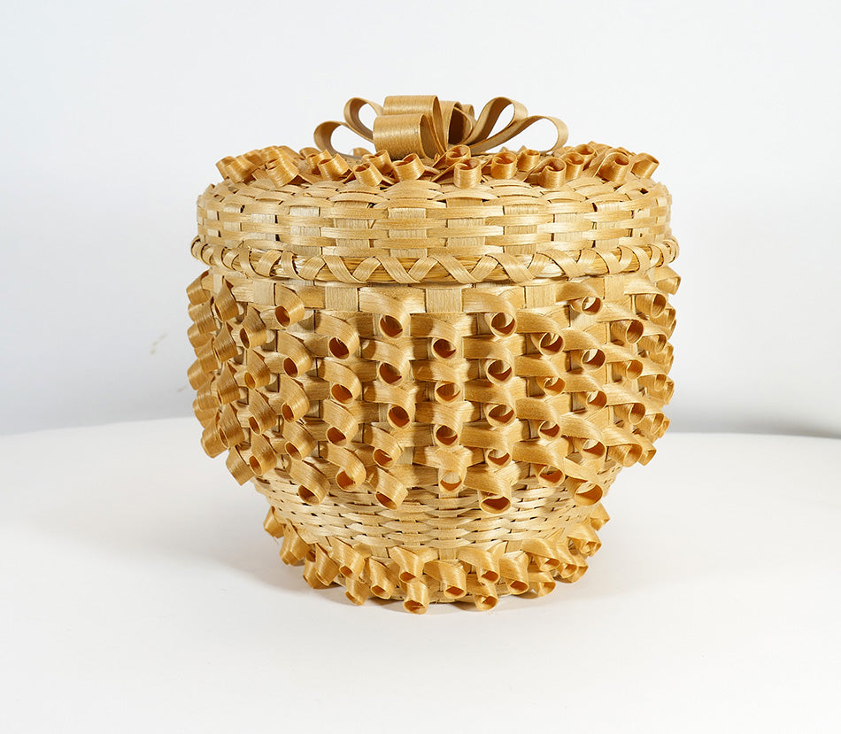 Kenny Keezer Passamaquoddy Bell Basket Footed Basket Wabanaki