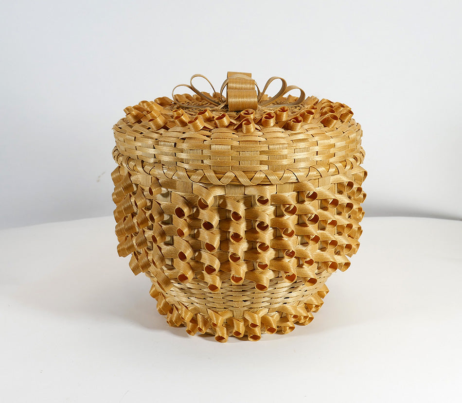 Kenny Keezer Passamaquoddy Bell Basket Footed Basket Wabanaki