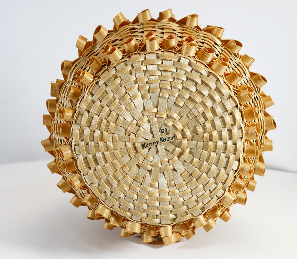 Kenny Keezer Passamaquoddy Bell Basket Footed Basket Wabanaki