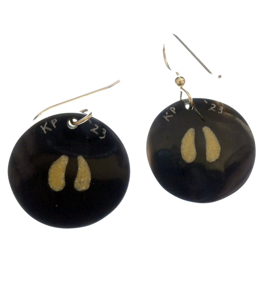 Kevin Pourier Lakota Buffalo Horn Bison Earrings