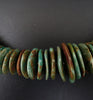 Native American Jewelry Kewa - Santo Domingo - green turquoise tab necklace