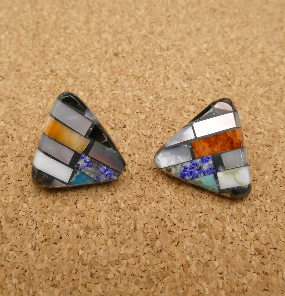Kewa Santo Domingo Pueblo Mosaic Earrings Janalee Reano