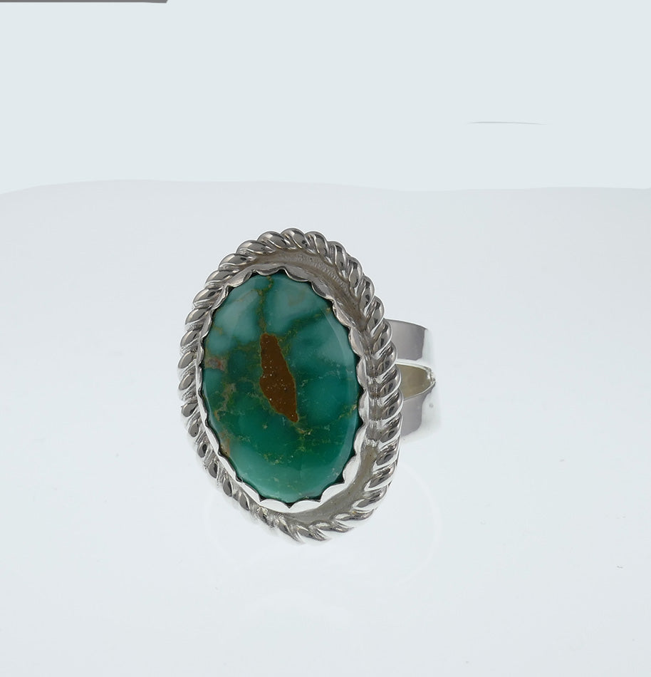 Lorenzo Tafoya Native American Jewelry Carico Lake Turquoise Ring